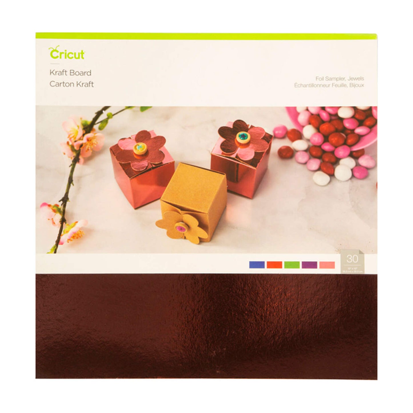 Kraftboard 30 x 30 cm (Foil Jewels)