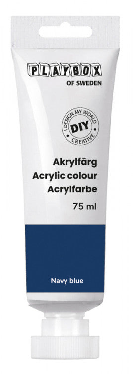 mörkblå akrylfärg