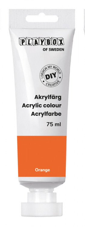 orange  akrylfärg