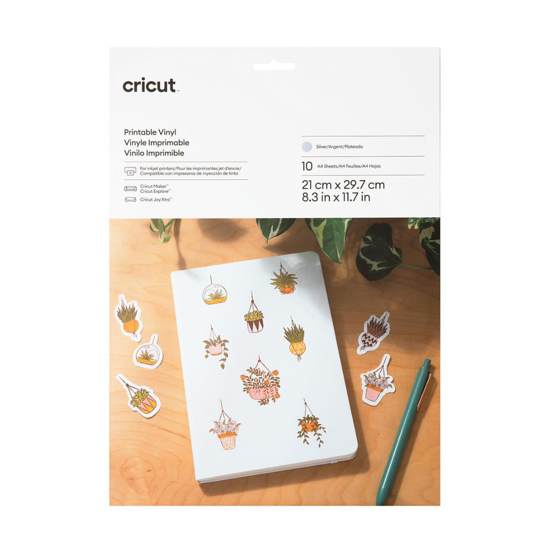 Cricut Joy Xtra Printable Vinyl Silver 10-pack A4