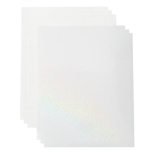 Cricut Joy Xtra Printable Waterproof Sticker set Transparent Holographic 5-pack A4