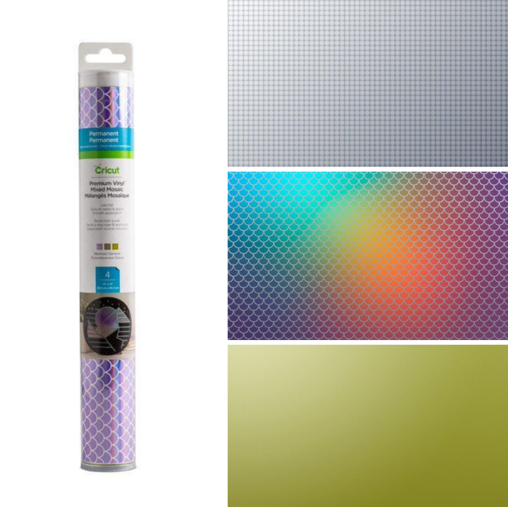 Cricut Permanent Vinyl 4-pack Mosaic Mermaid