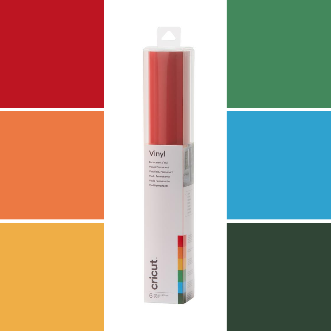 Cricut Premium Vinyl Permanent 6-pack Brights