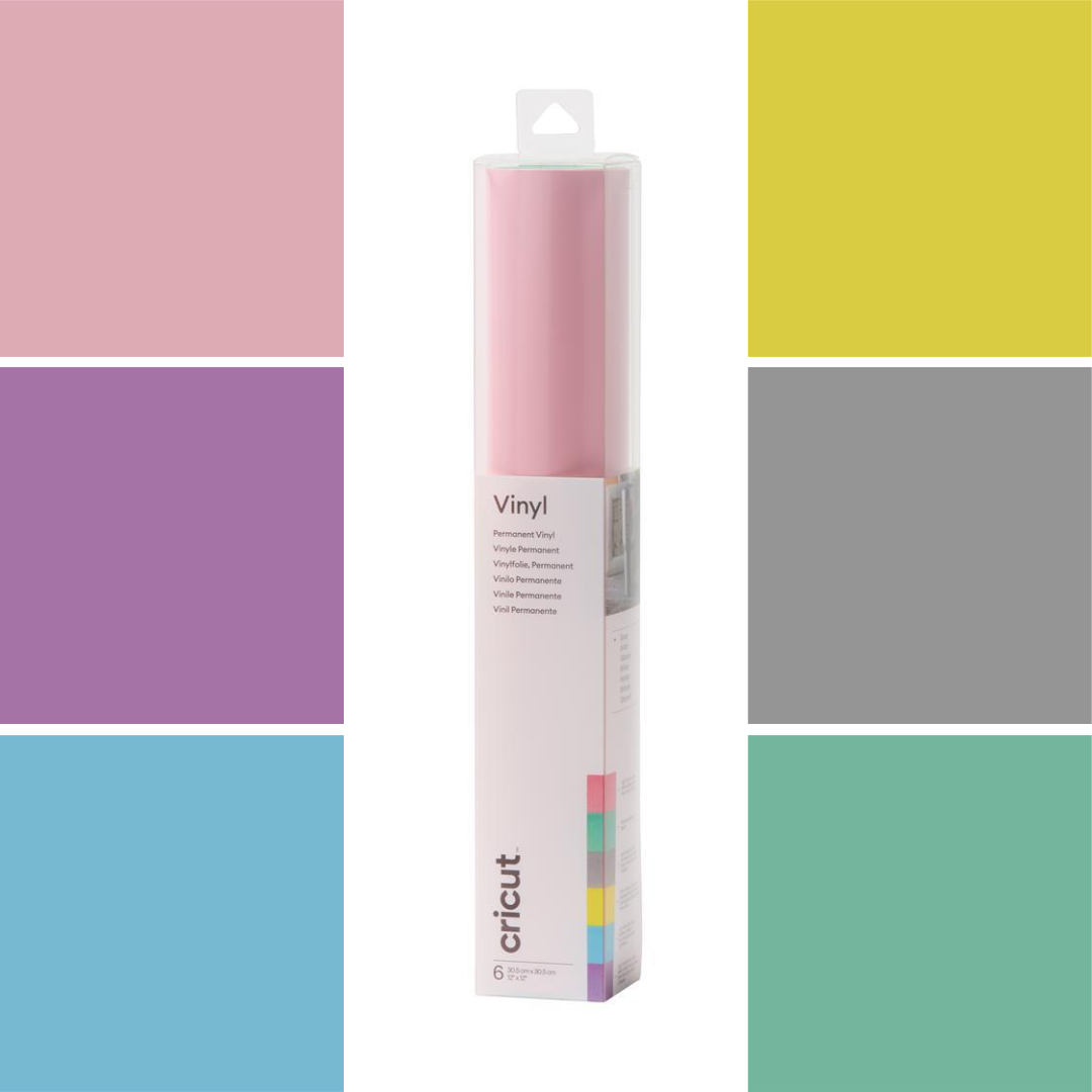 Cricut Premium Vinyl Permanent 6-pack Pastels