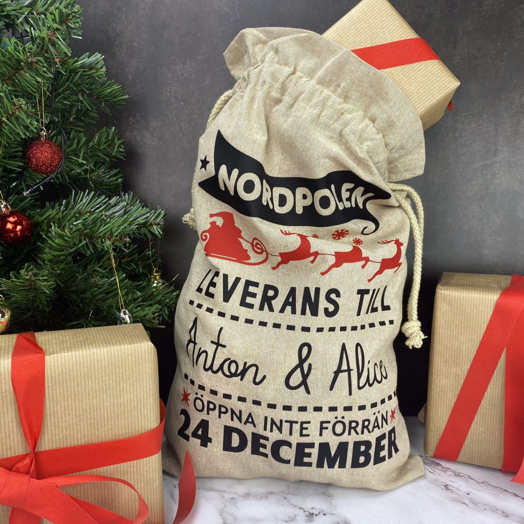 Personlig julklappssäck