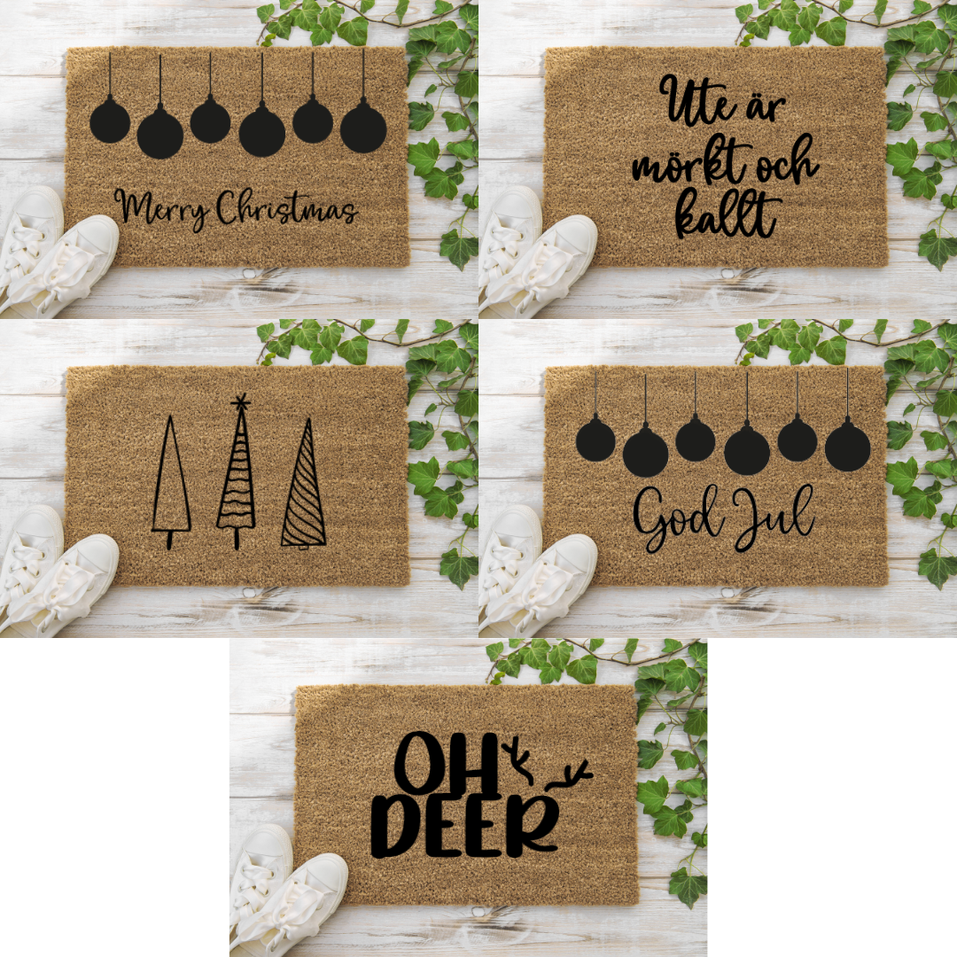 Julmotiv till dörrmatta