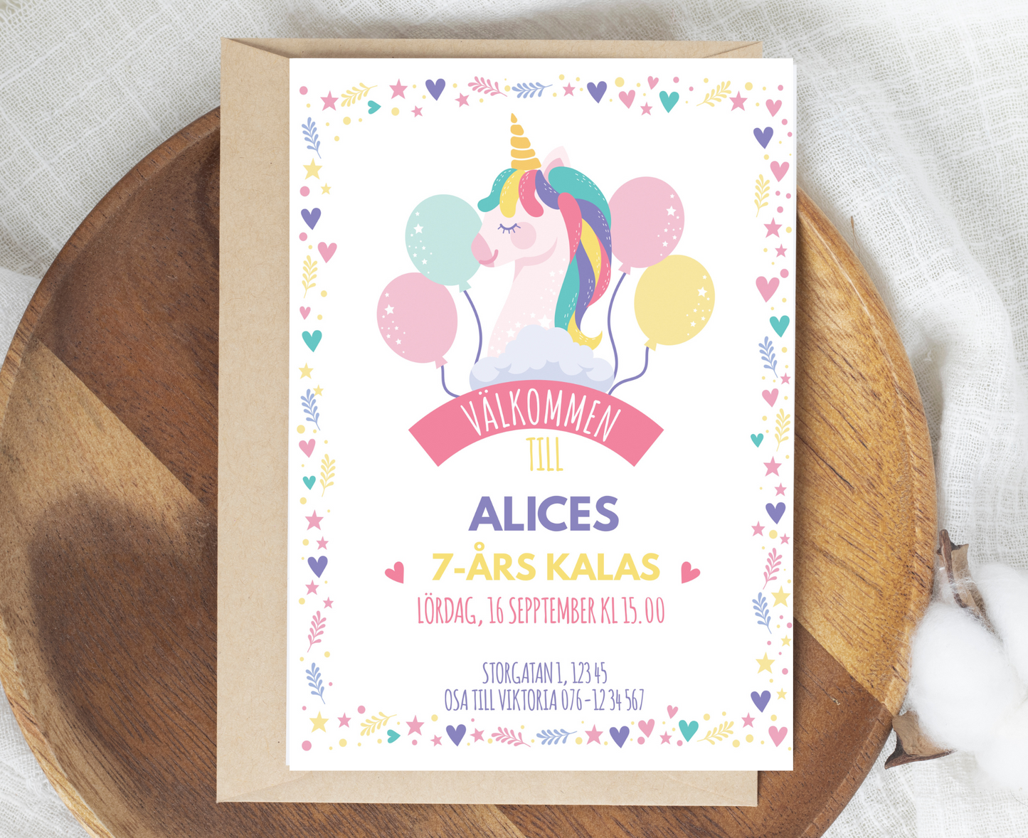 Utskrivbara Unicorn Födelsedagsdekorationer