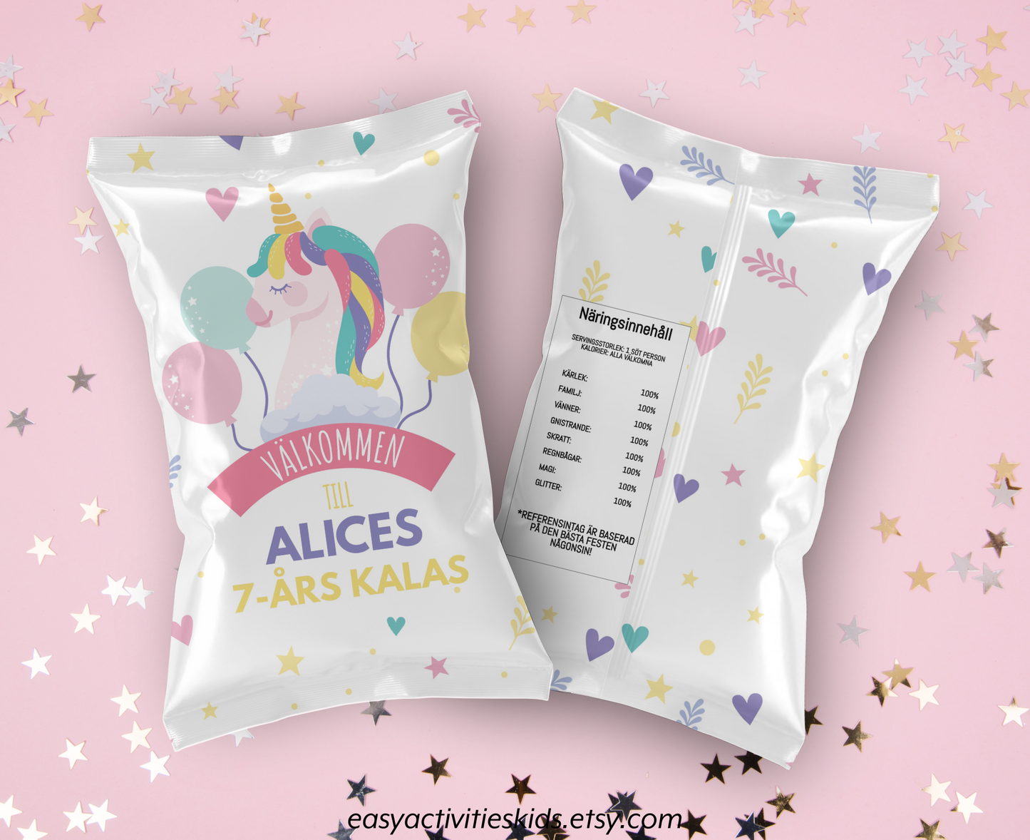 Utskrivbara Unicorn Födelsedagsdekorationer