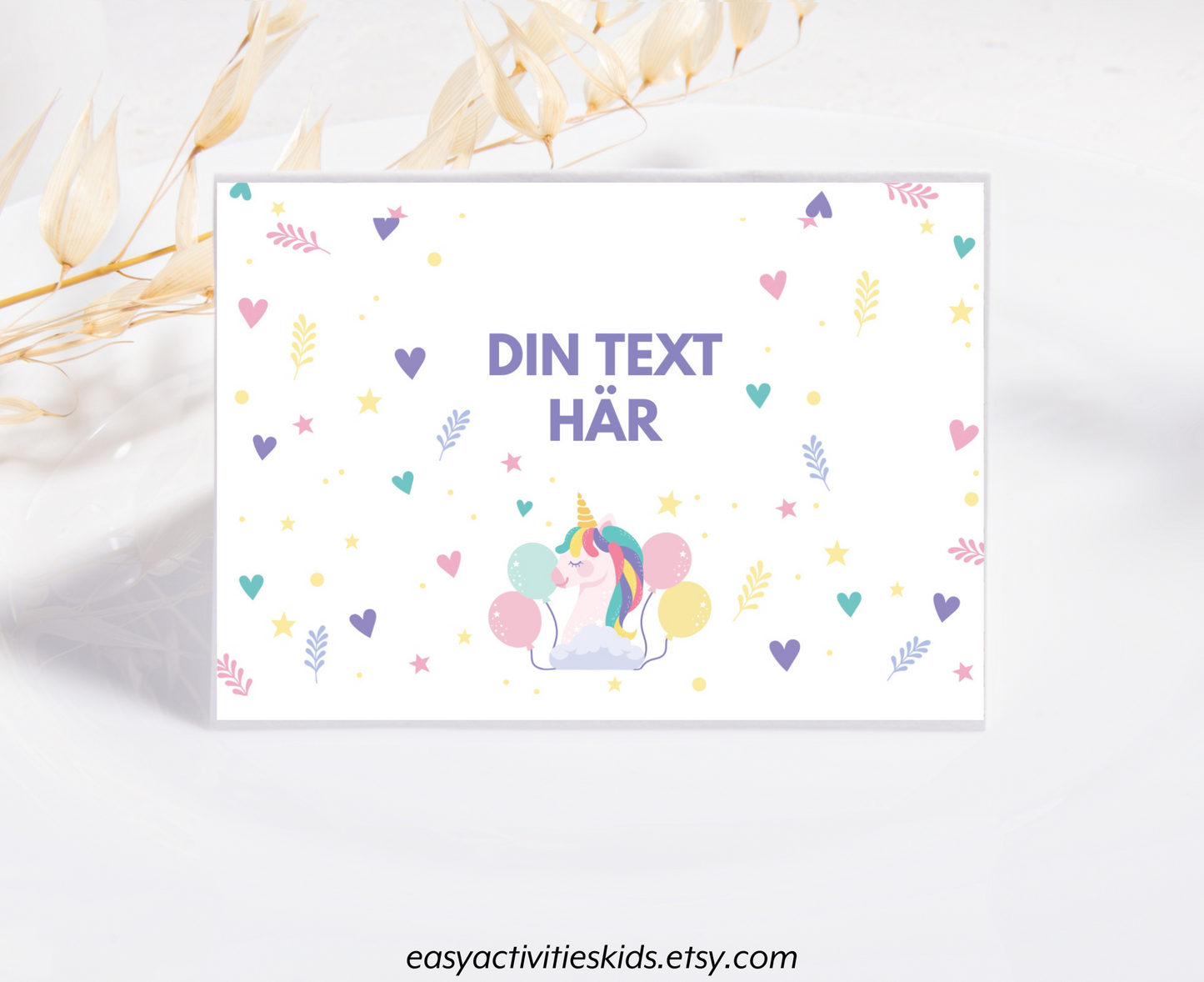 Utskrivbara Unicorn Födelsedagsdekorationer