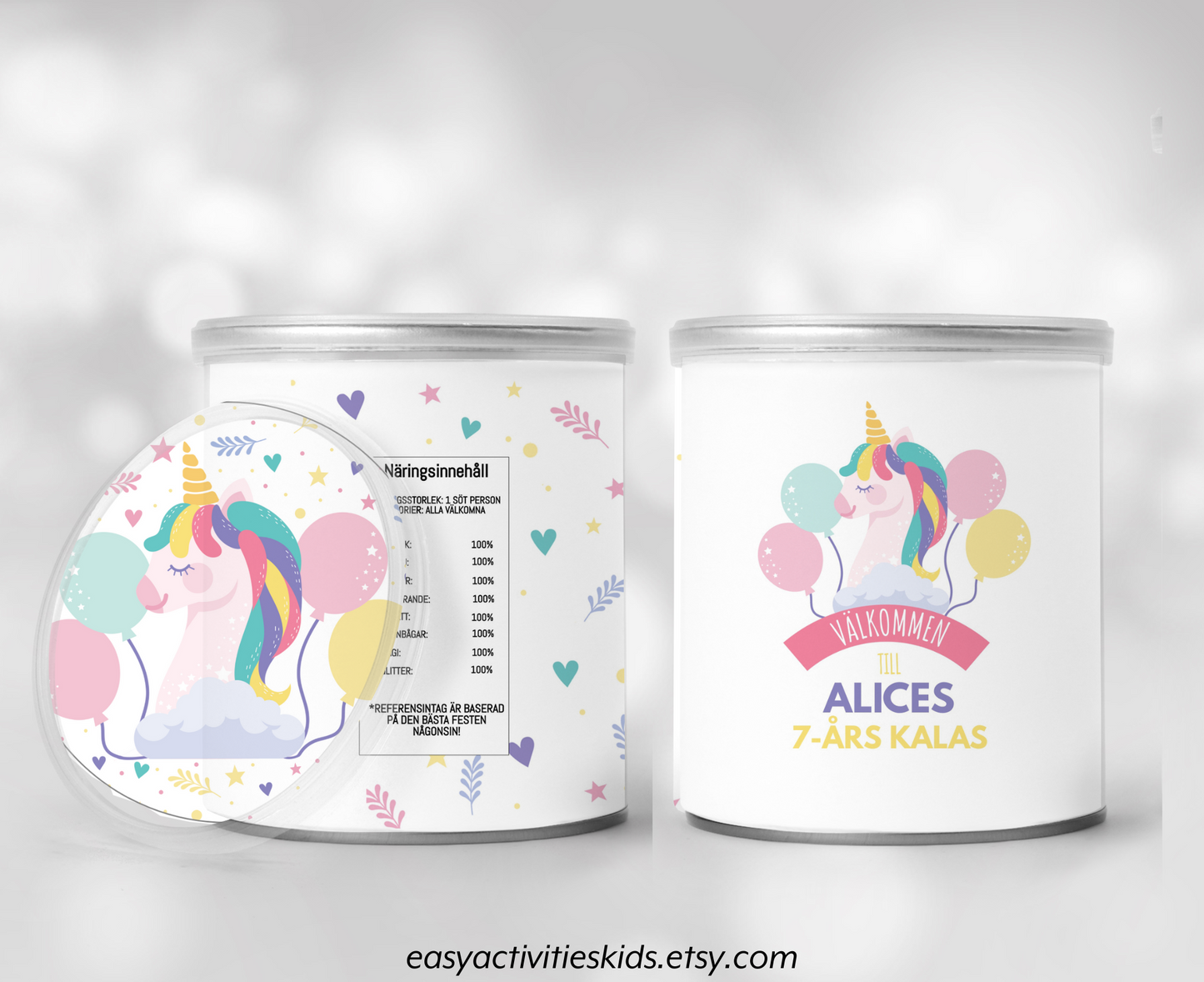 Utskrivbara Unicorn Födelsedagsdekorationer