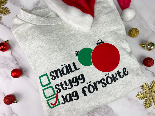 Jultröja med textilvinyl