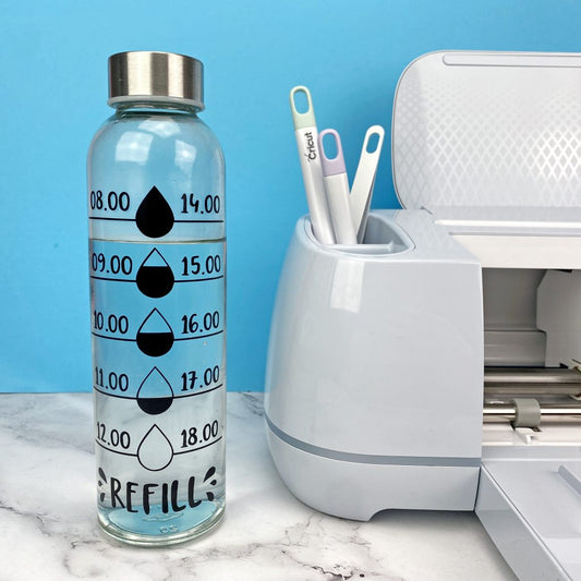 Vattenflaska vätskenivå