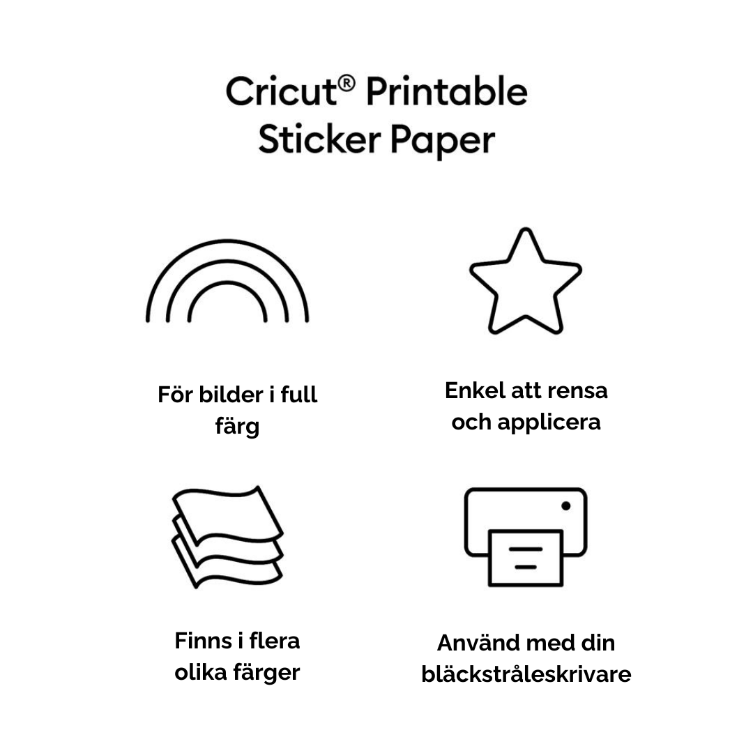 Printable Sticker Paper White 8-pack A4