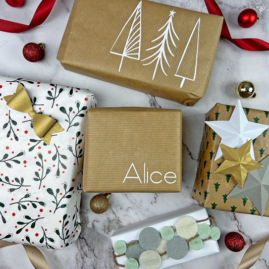 Julklappsinslagning cricut