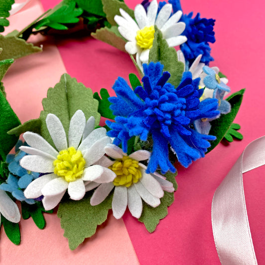 pyssla midsommarkrans av filt