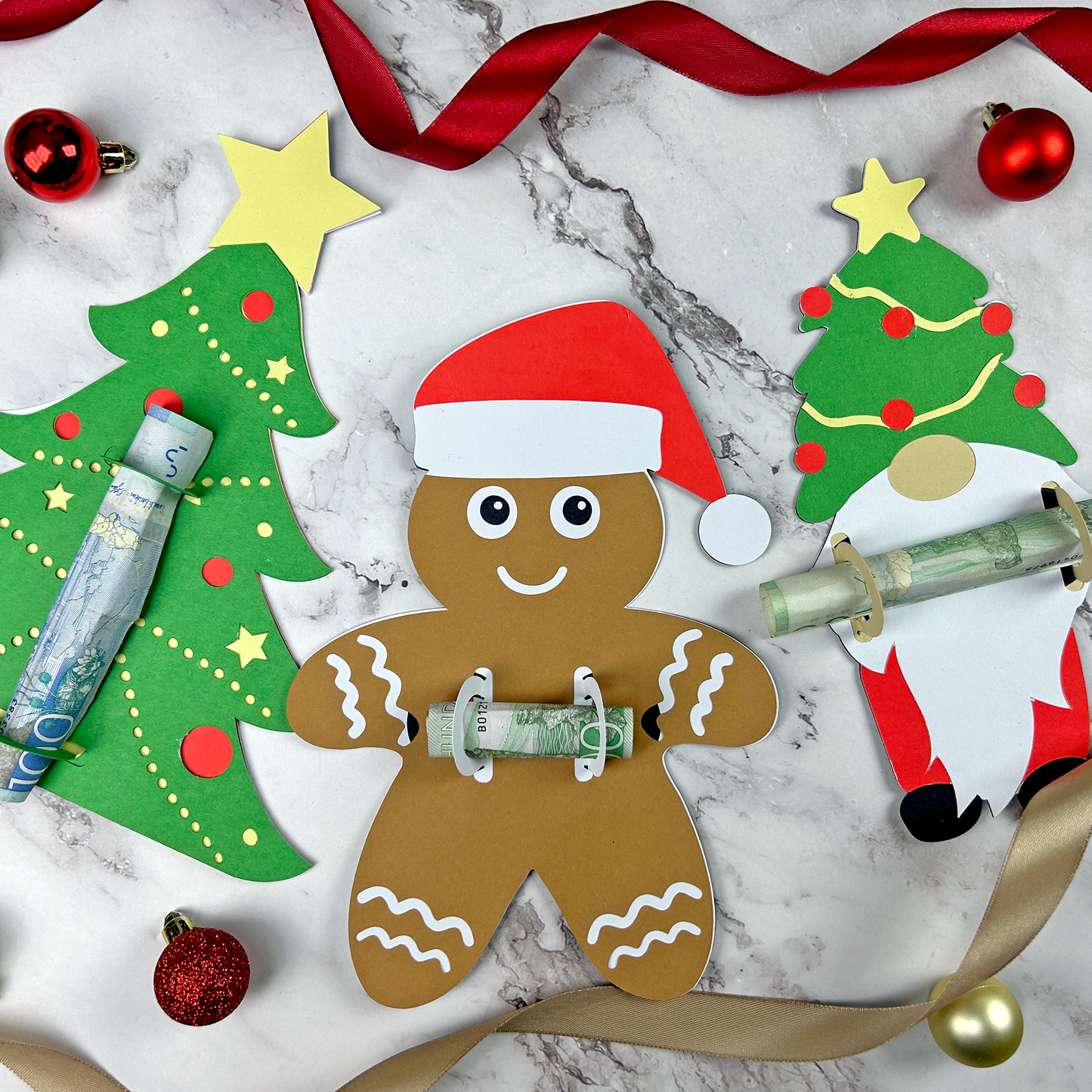 Juliga pengahållare för sedlar