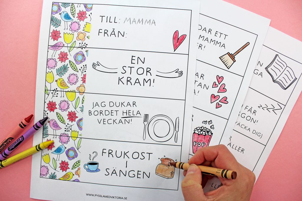 Mors Dag Kuponger att ge i present till mamma