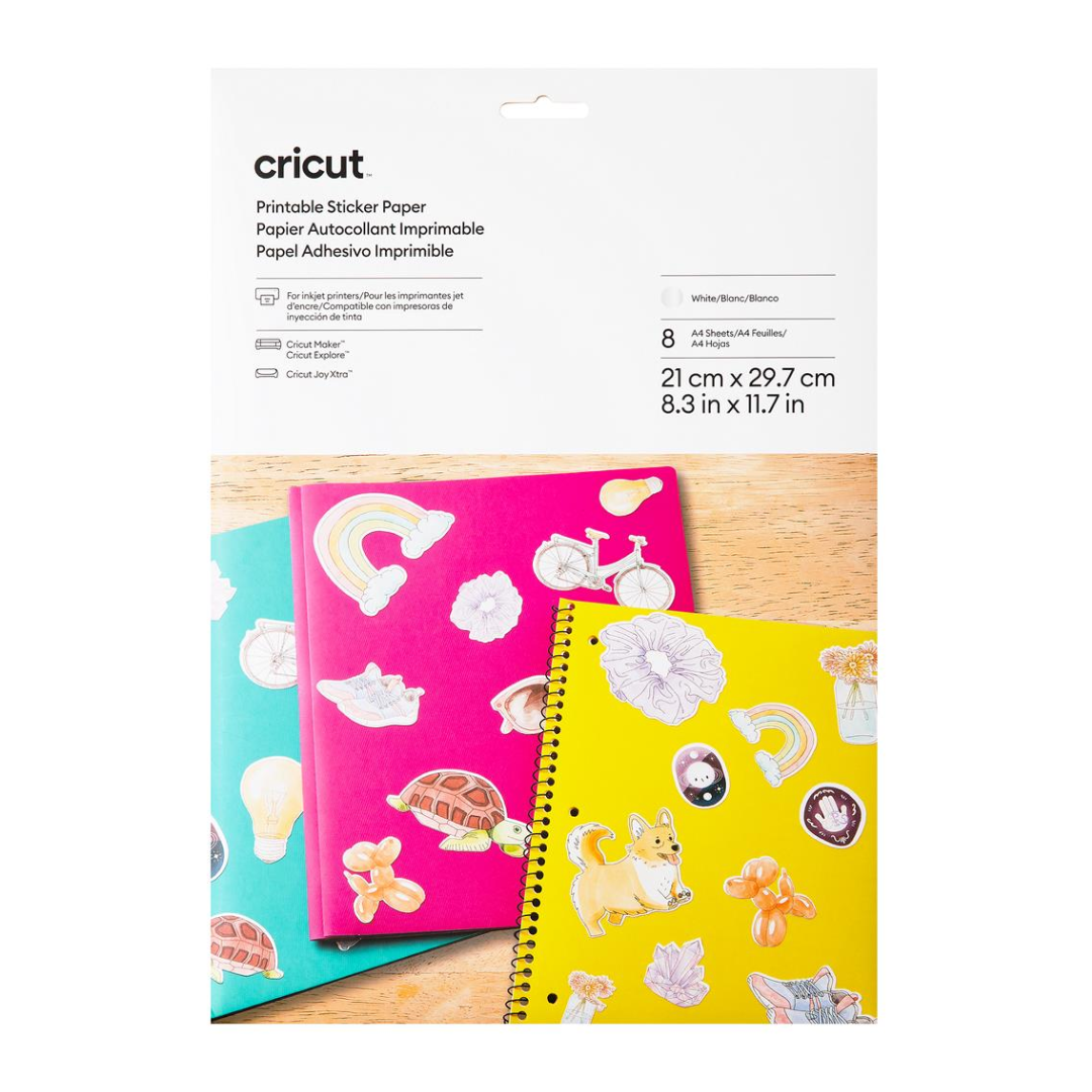 Printable Sticker Paper White 8-pack A4