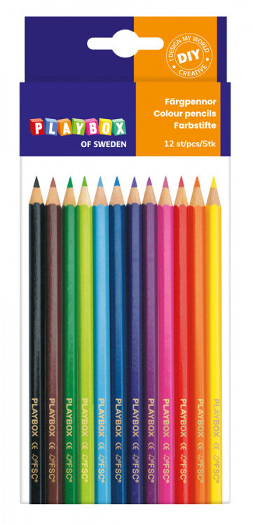 Smala färgpennor 12st