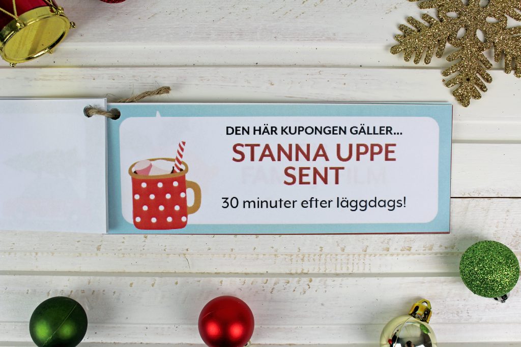 Utskrivbart julkuponghäfte till barn