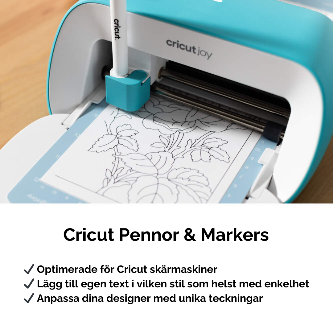 Cricut Joy Dual-Sided Markers används i Cricut Joy skärmaskin för att skapa personliga designer.