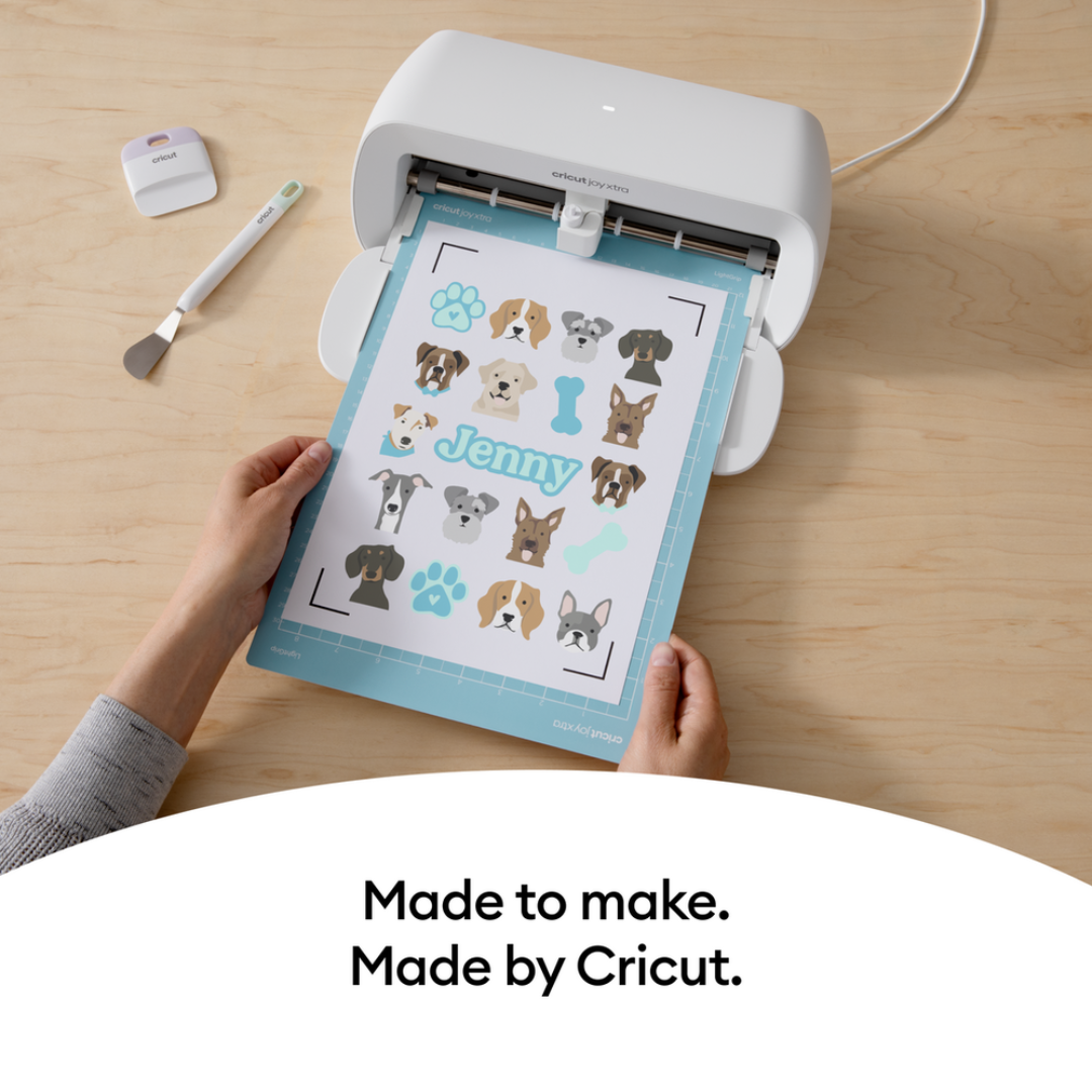 Print then Cut med Cricut Joy Xtra för utskrivbara vattentäta stickers