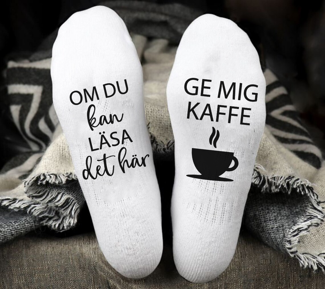 "Om du kan läsa det här" strumpor cricut