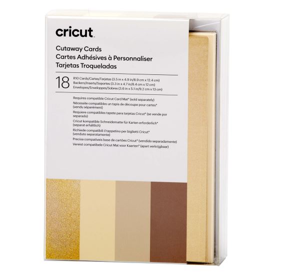 Cricut Cut-Away Card (8,9 cm x 12,4 cm) 18-pack neutrals
