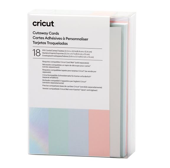 Cricut Cut-Away Card (8,9 cm x 12,4 cm) 18-pack pastel