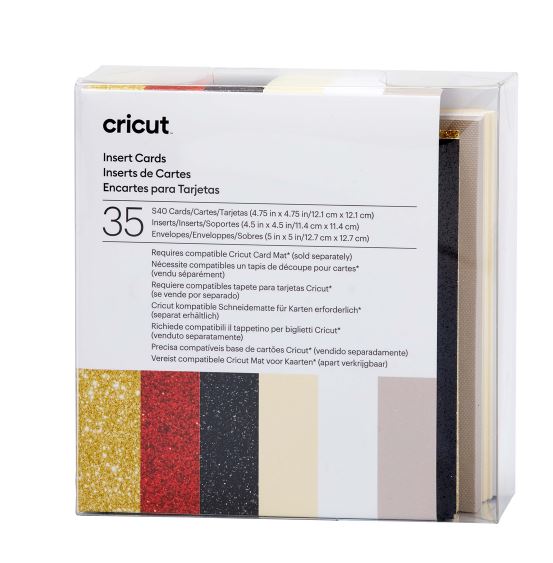 Cricut Insert Card (12,1 cm x 12,1 cm) 35-pack glitz and glam