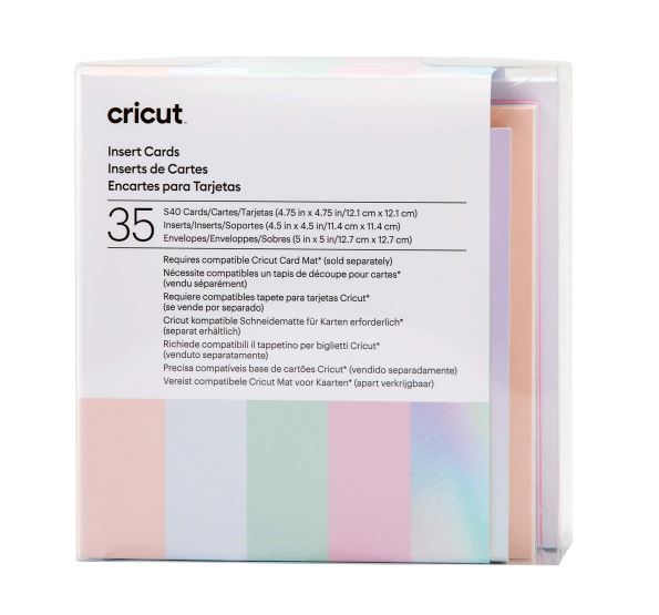 Cricut Insert Card (12,1 cm x 12,1 cm) 35-pack pastel