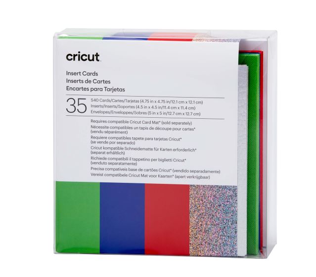 Cricut Insert Card (12,1 cm x 12,1 cm) 35-pack rainbow