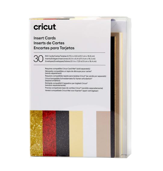 Cricut Insert Card (12,1 cm x 16,8 cm) 30-pack glitz and glam
