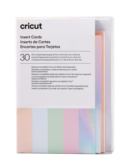 Cricut Insert Card (12,1 cm x 16,8 cm) 30-pack pastel