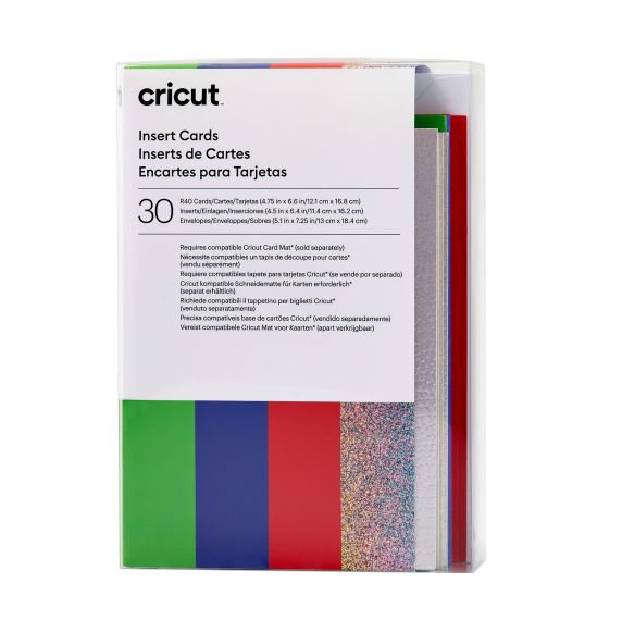 Cricut Insert Card (12,1 cm x 16,8 cm) 30-pack rainbow