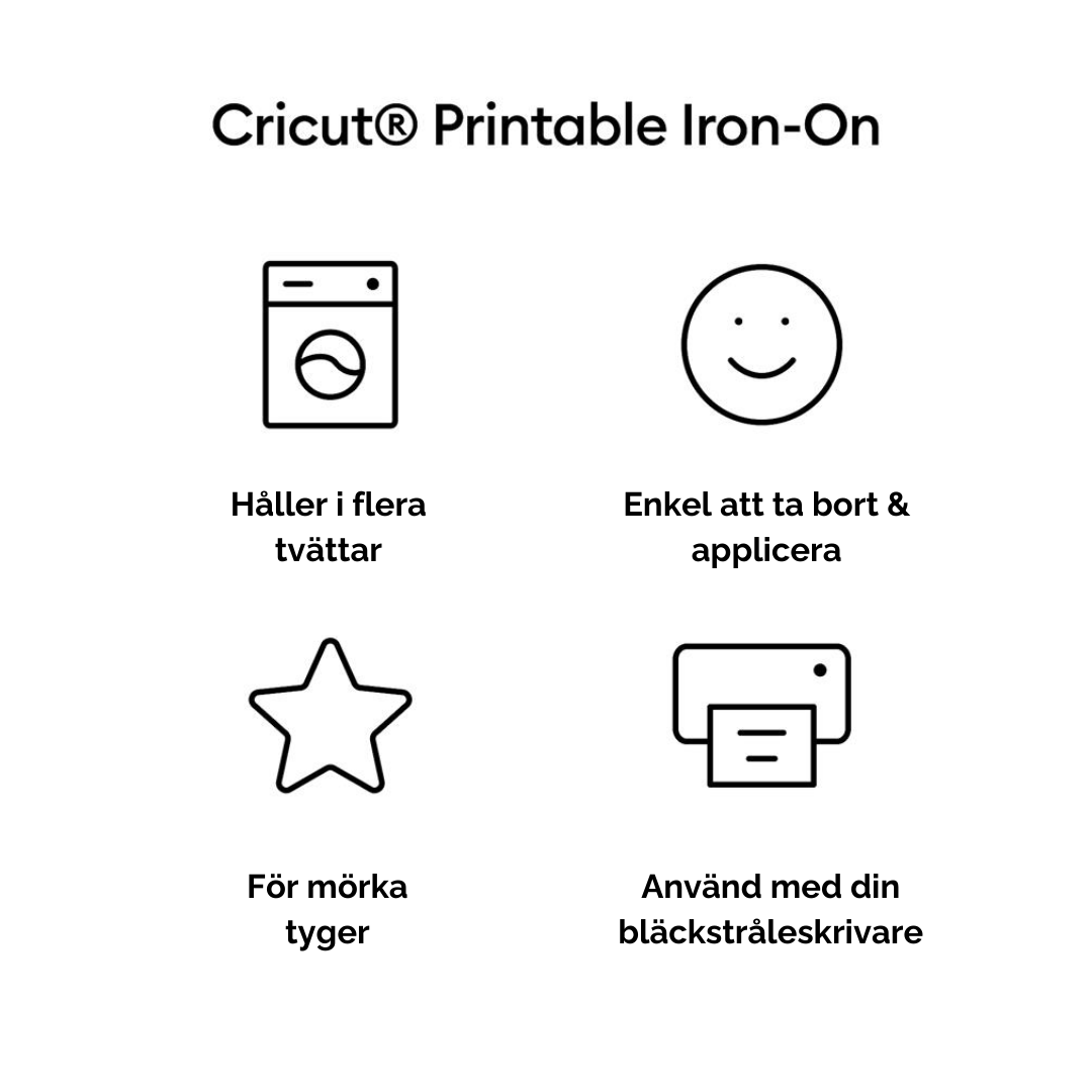 Cricut Joy Xtra Printable Iron-on Dark Fabric 3-pack