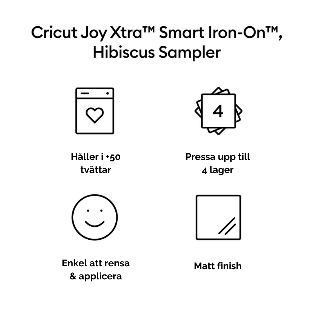 Cricut Joy Xtra Smart Iron-on Hibiscus 3-pack
