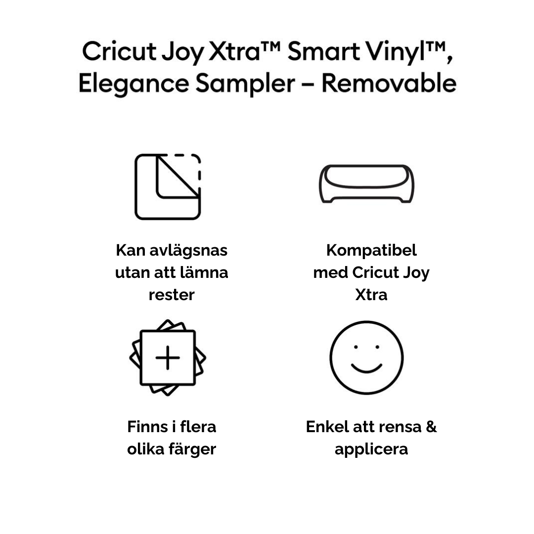 Cricut Joy Xtra Smart Vinyl Removable Elegance 3-pack