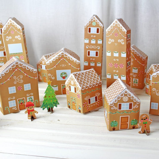 Gör en egen Pepparkakshus Julkalender av Papper
