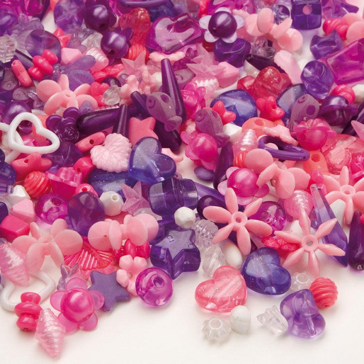Pärlor 1000 st rosa & lila