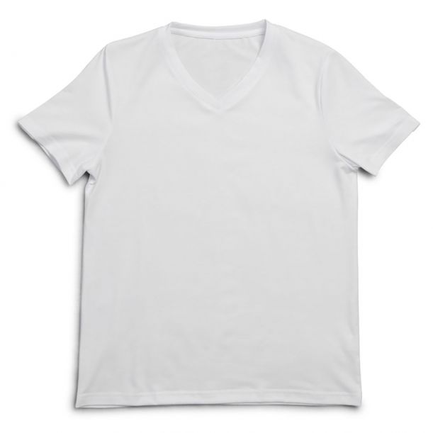 V-Ringad T-shirt Dam