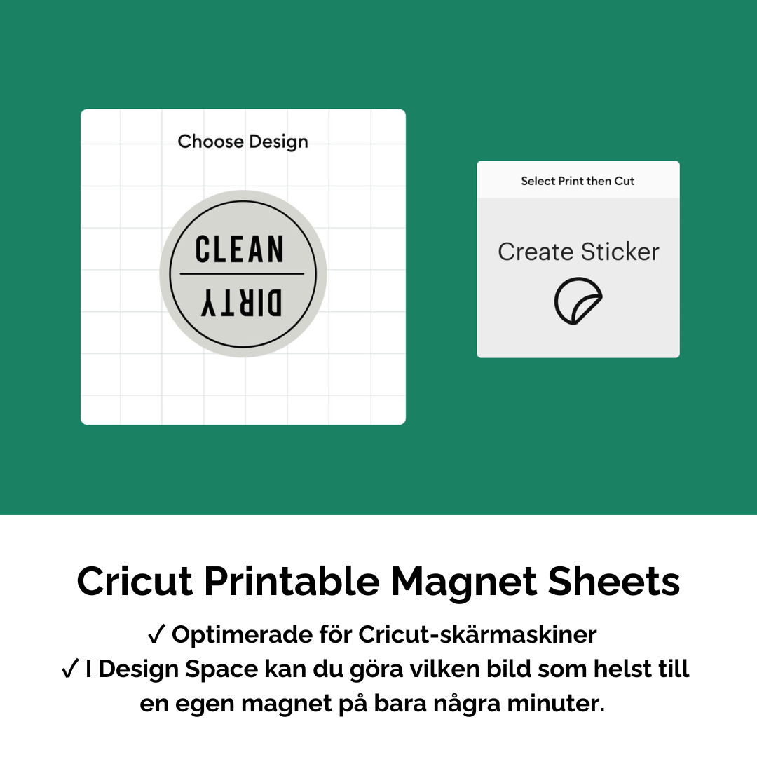 Skärmyta i Design Space som visar hur man gör en egen magnet.