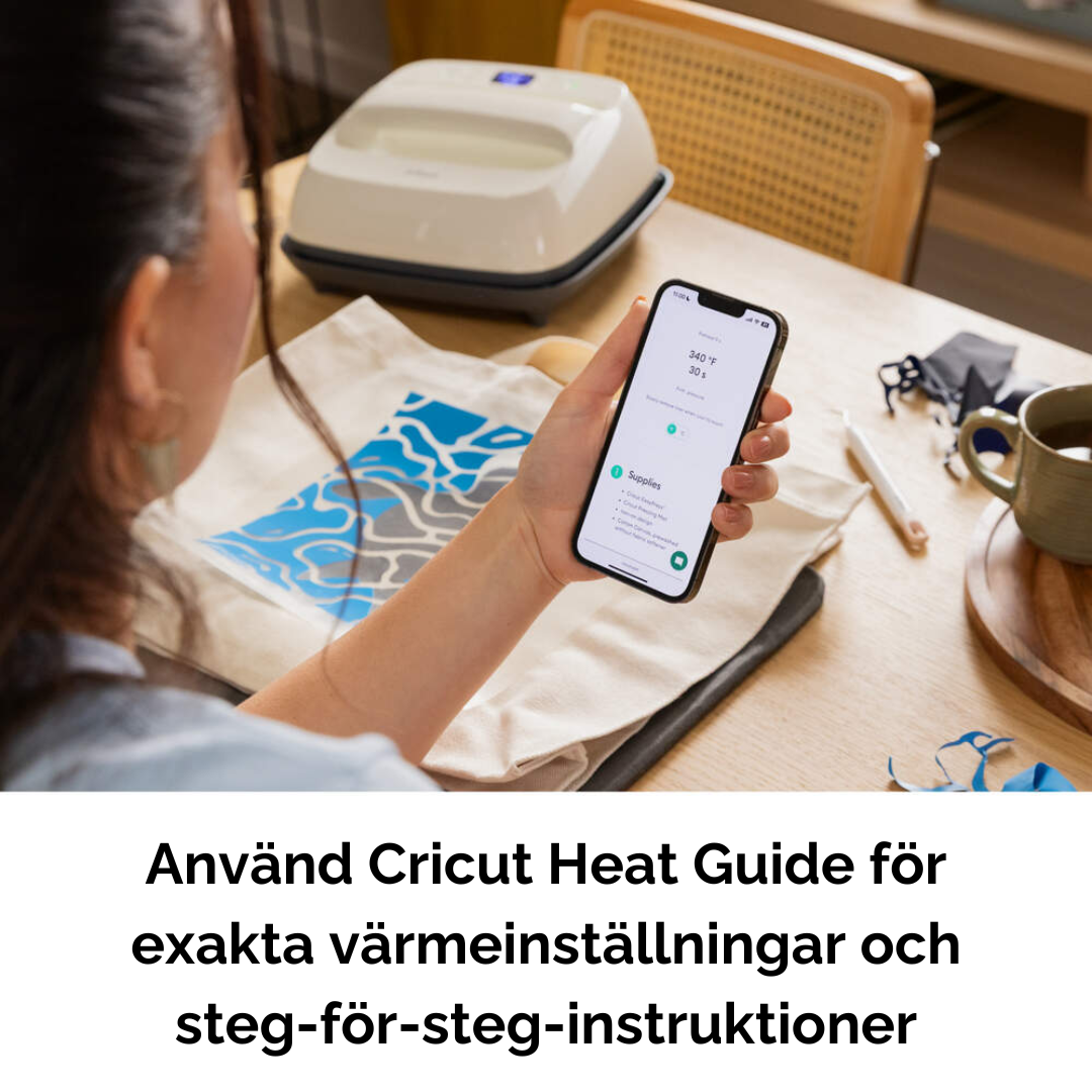 Använd Cricut Heat Guide för exakta värmeinställningar med EasyPress SE