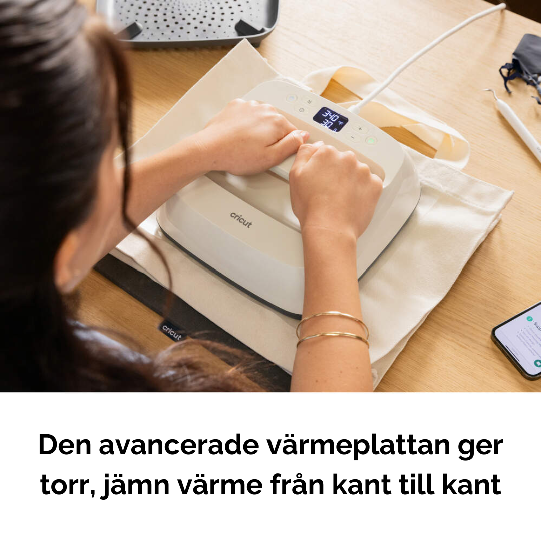 Cricut EasyPress SE ger jämn värme från kant till kant