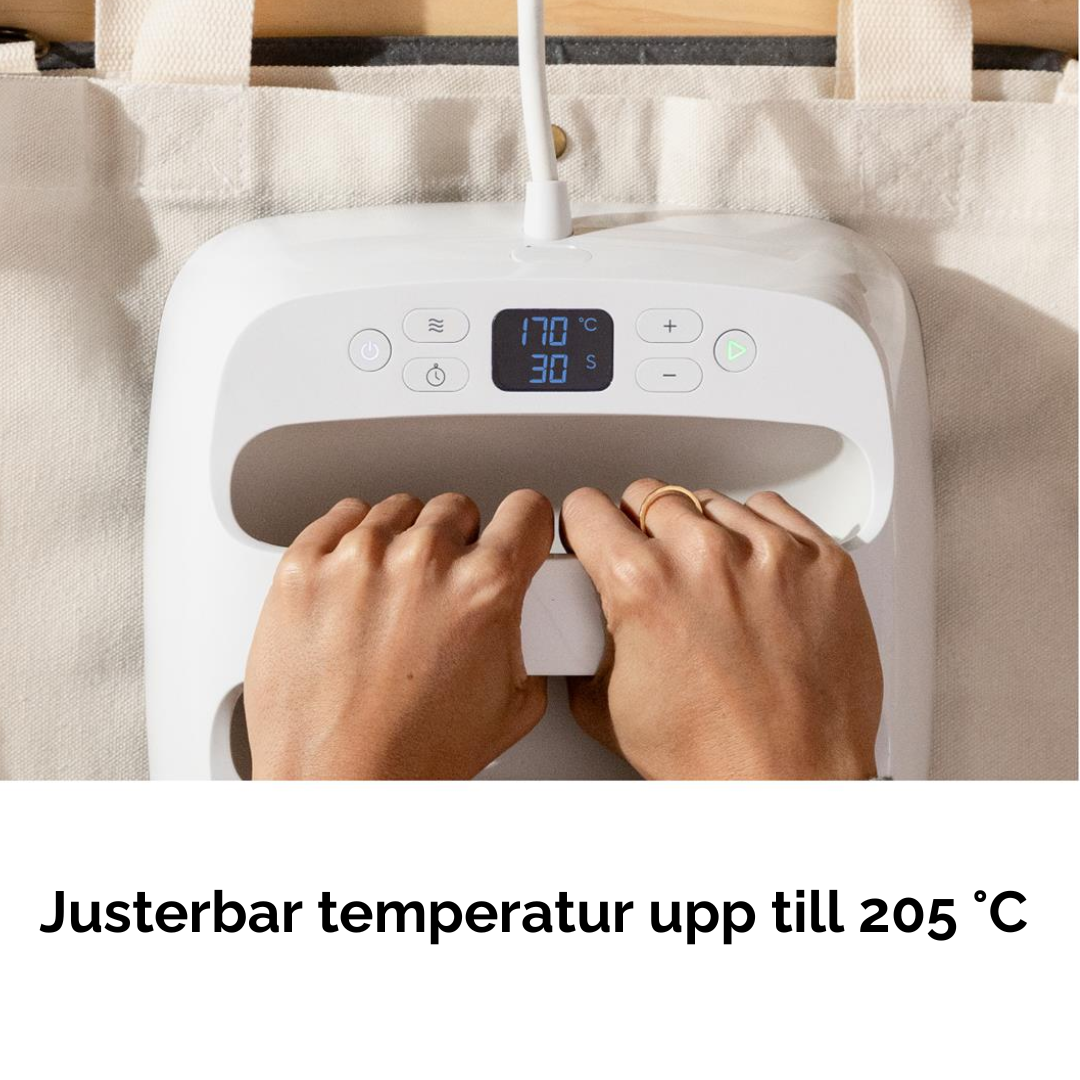 Cricut EasyPress SE med justerbar temperatur upp till 205 grader