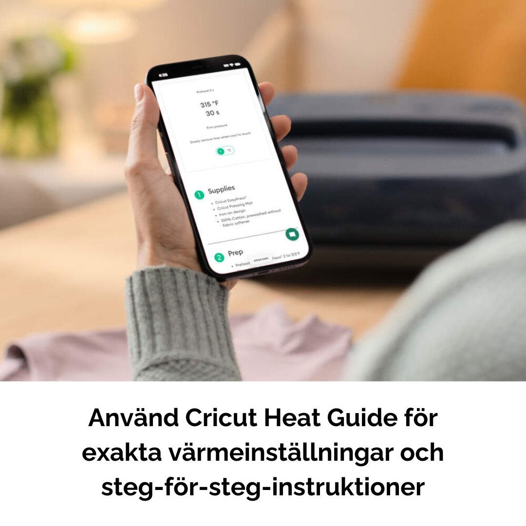Använd Cricut Heat Guide med Cricut EasyPress SE Slate Blue för exakta inställningar