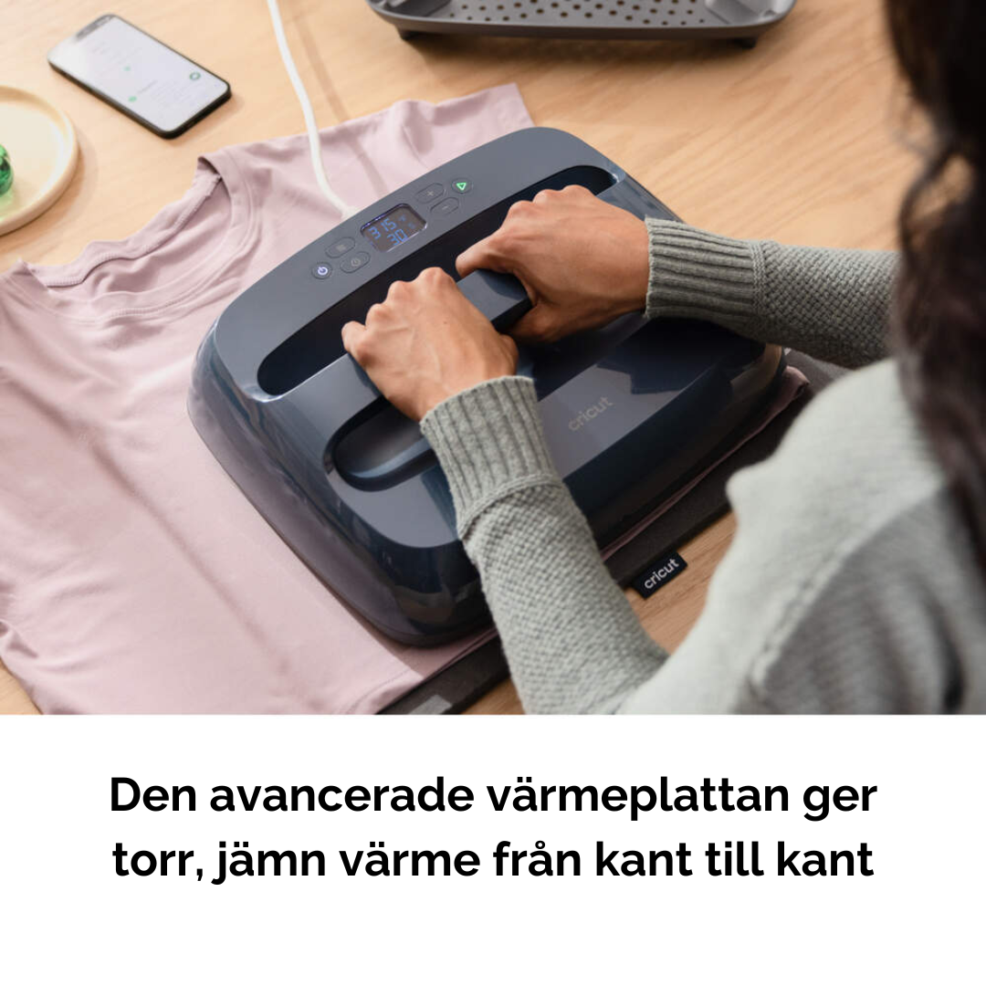 Cricut EasyPress SE Slate Blue ger jämn värme från kant till kant