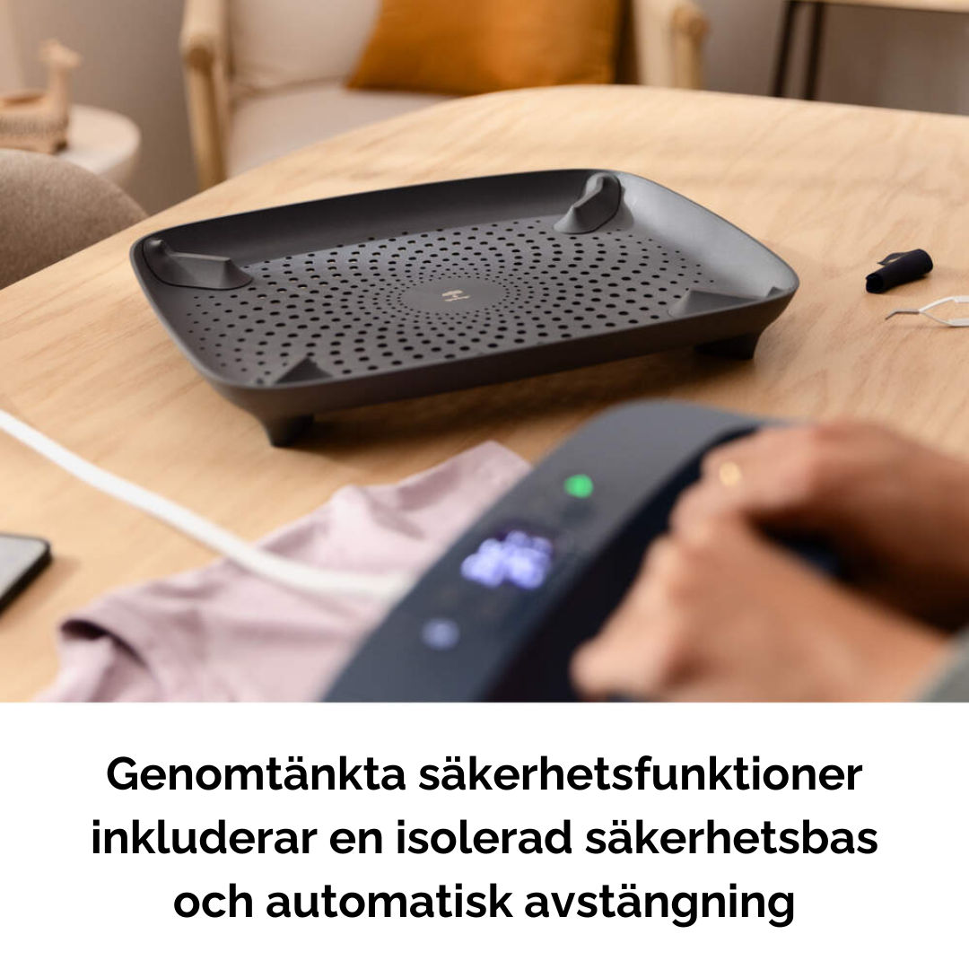 Cricut EasyPress SE Slate Blue med isolerad säkerhetsbas och automatisk avstängning