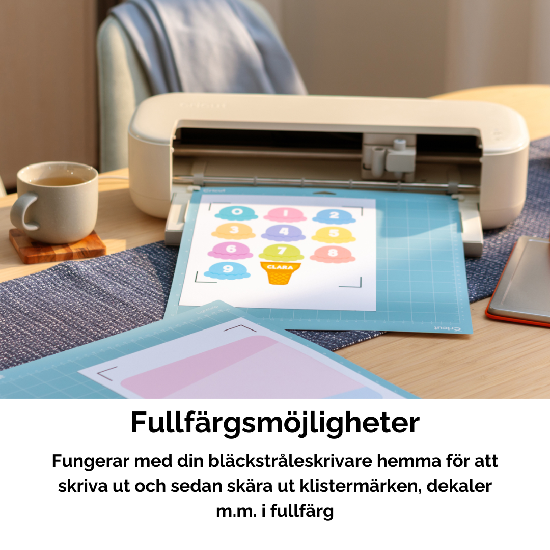 Print then Cut med Cricut Explore 5 för klistermärken i fullfärg