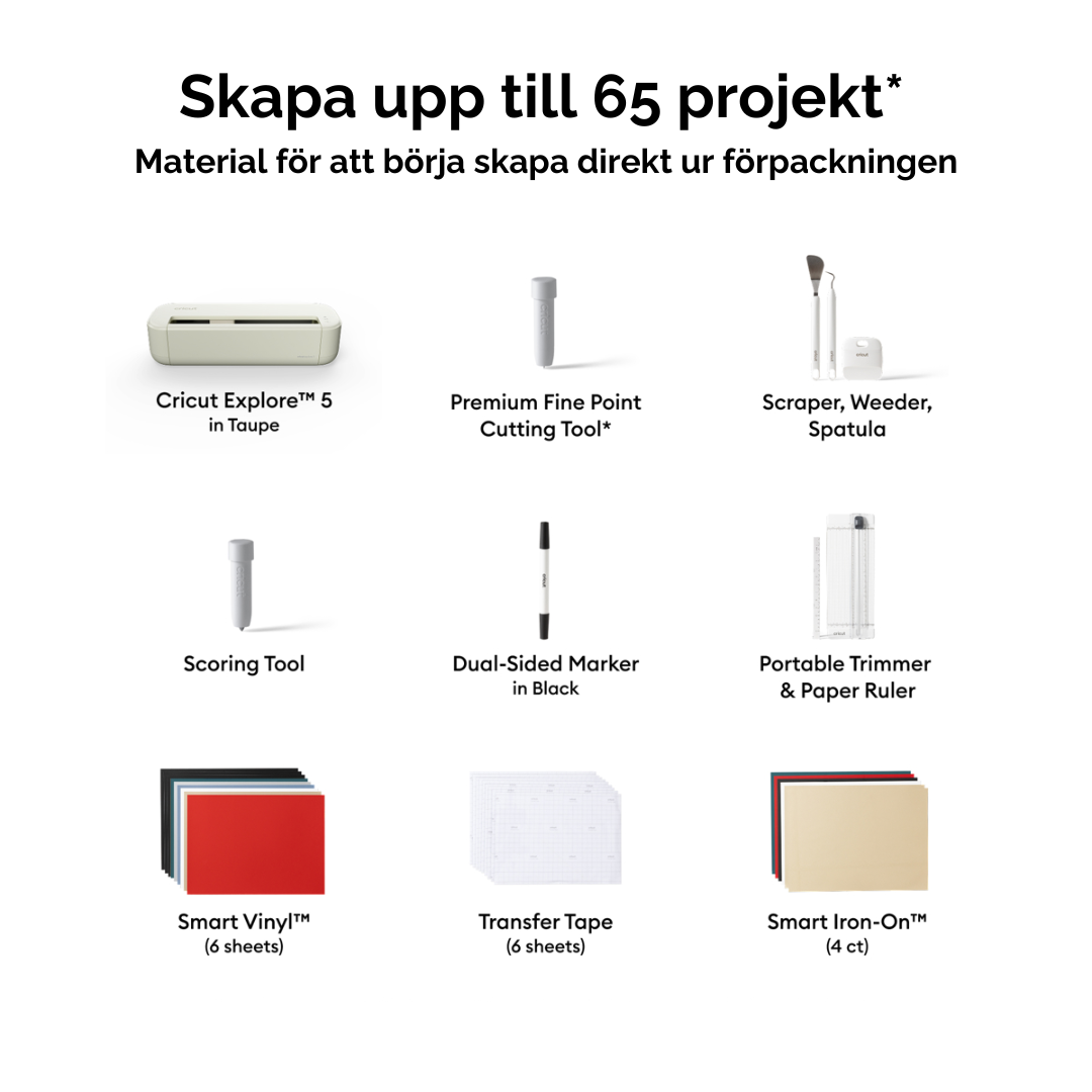 Cricut Explore 5 paket för att skapa upp till 65 projekt
